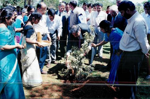 Tree planting by the TIFR Council of Management on 5th February 2002