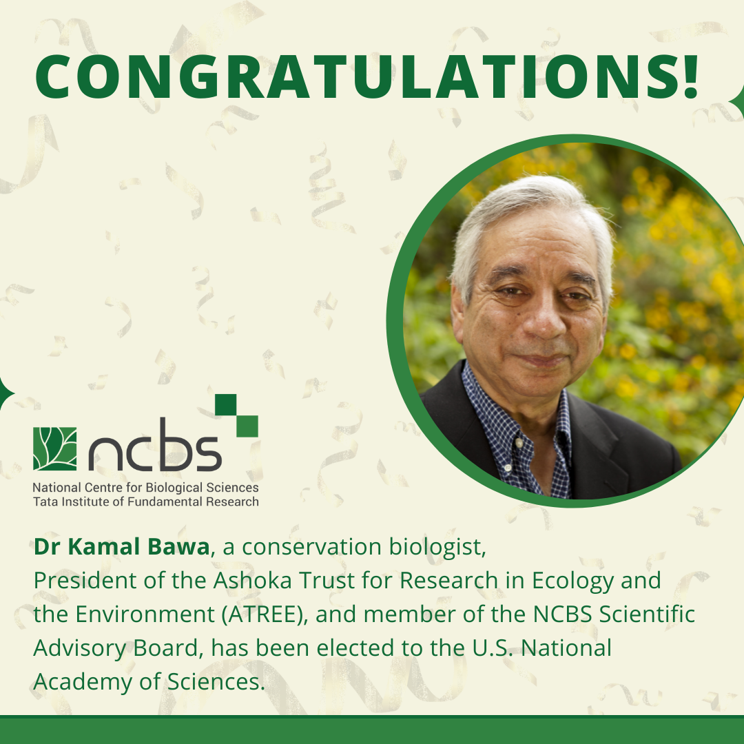 Dr Kamaljit S. Bawa elected to the U.S. National Academy of Sciences!
