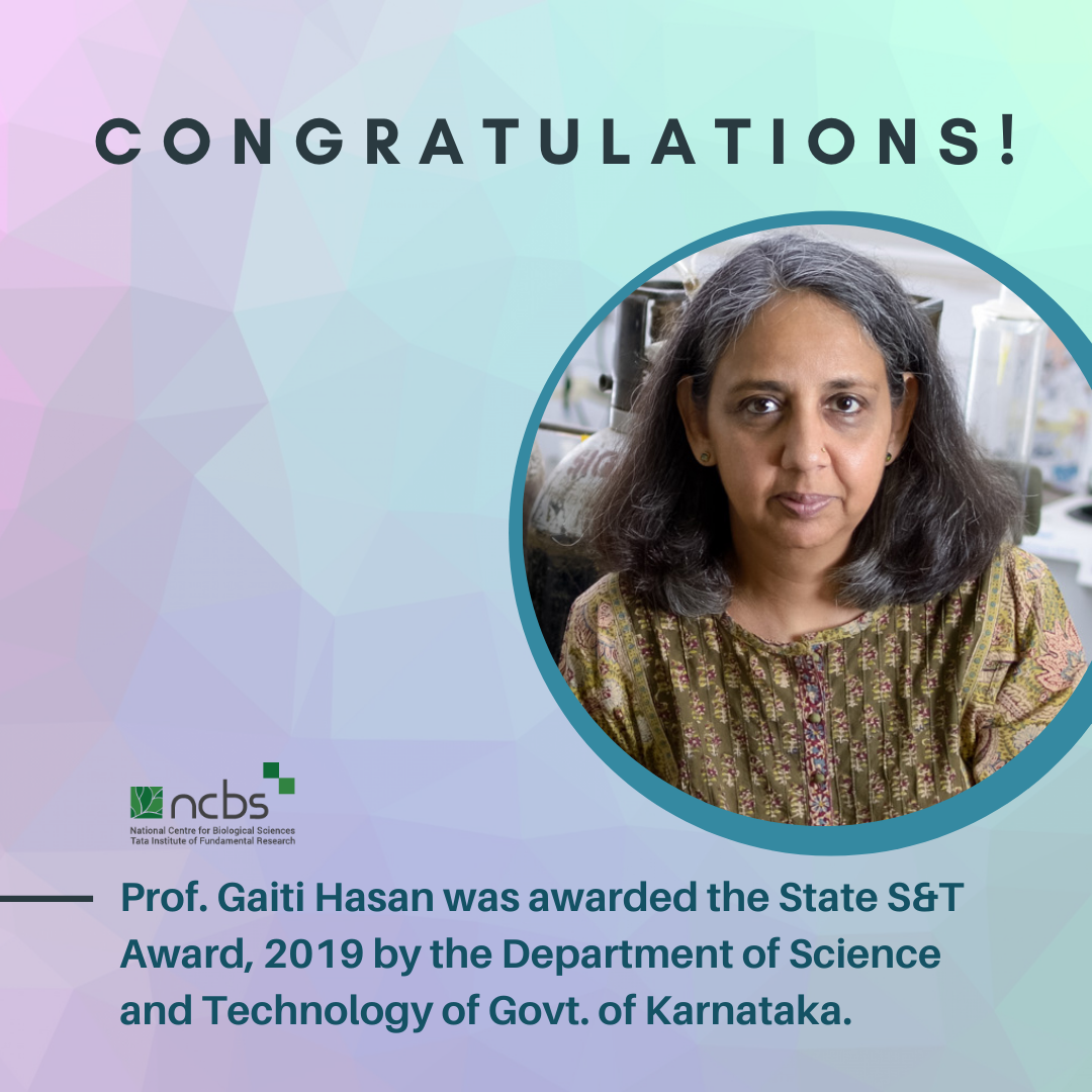 Prof. Gaiti Hasan honoured by Sir M. Visvesvaraya Senior Scientist State Award