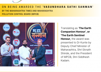 Dr Krushnamegh Kunte honoured with 'Vasundhara Sathi Sanman' by Maharashtra Times