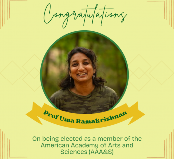 Prof. Uma Ramakrishnan from NCBS elected as a member of the American Academy of Arts and Sciences (AAA&S)