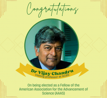 Dr Vijay Chandru, visiting professor at NCBS elected as fellow of AAAS