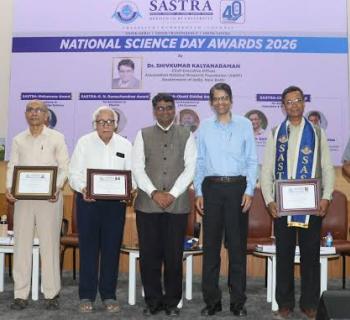 Prof. Madan Rao receives the 2026 SASTRA Obaid Siddiqi Award