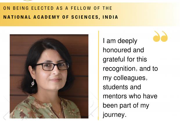 Dr. Dimple Notani elected as a Fellow of the National Academy of Sciences, India