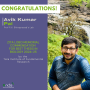 Avik Kumar Pal wins TIFR's Zita Lobo Memorial commendation for Best Thesis in Biology 