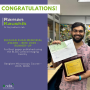 Raman Kaushik awarded the Zeeshan Kham Memorial Award 2024 (Runner up) for best paper published using CIFF